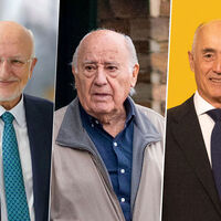 Soplan vientos de cambio entre los grandes millonarios españoles, pero hay algo que no cambia: Amancio Ortega está solo