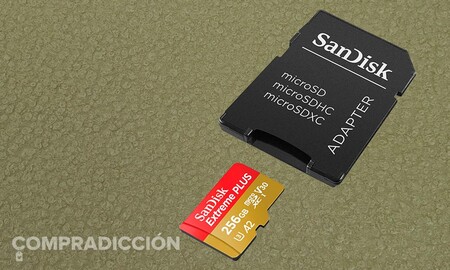 Si necesitas más almacenamiento en tu smartphone esta tarjeta de memoria MicroSDXC te ofrece 256 GB por 30 euros menos: SanDisk Extreme Plus por 71,99 euros en Amazon