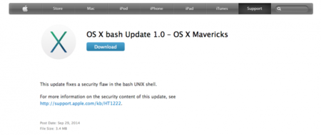 Apple saca una actualización para el Bash que anula la amenaza de Shellshock