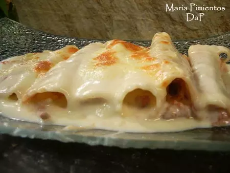 Canelones bolognesa. Receta