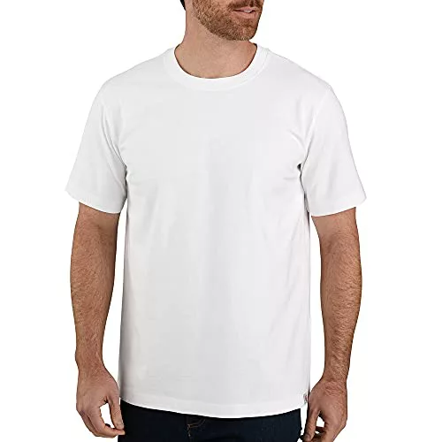 Carhartt Camiseta de manga corta con tejido grueso, Relaxed Fit Para Hombre, Blanco, M
