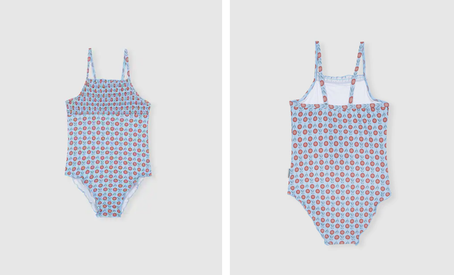 Bañador engomado estampado coral