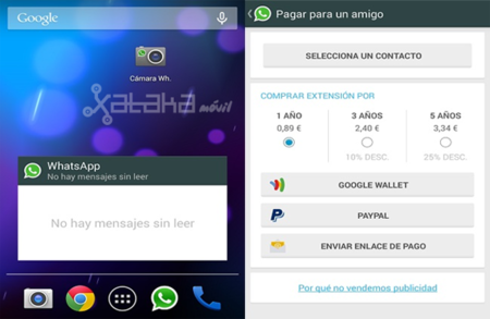 WhatsApp para Android se actualiza con nuevos widgets y opción a pagar la suscripción de otros usuarios