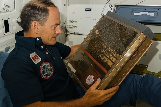 En 1984 La Nasa Envio 3 301 Abejas Al Espacio Para Ver De Que Eran Capaces Siete Dias Despues Habian Construido 200 Cm2 De Hexagonos