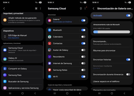 almacenamiento Galaxy