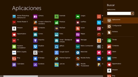 Aplicaciones de Windows 8