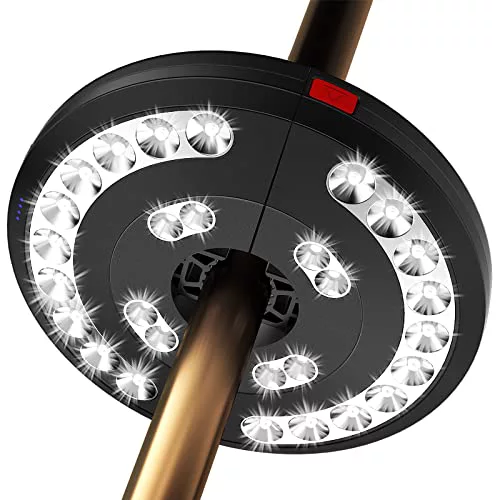 Luces para Sombrillas, Eletorot Luz Sombrilla Exterior 3 Modos de Iluminación USB Recargable