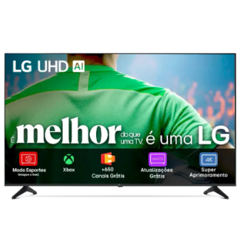 Smart TV LG UHD AI UA75 50 polegadas HDR10 Pro Processador α7 AI Ger8 webOS 25

