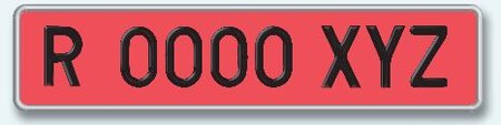 Placa de matrícula de remolques y semiremolques