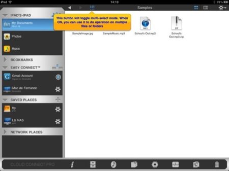 Cloud Connect Pro, directorios locales
