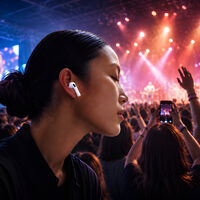 Cada vez más personas va a conciertos con AirPods en los oídos y la razón es simple: funcionan como tapón