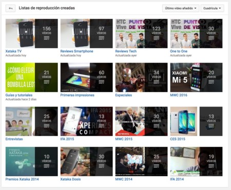 Listas Reproduccion Xataka Youtube