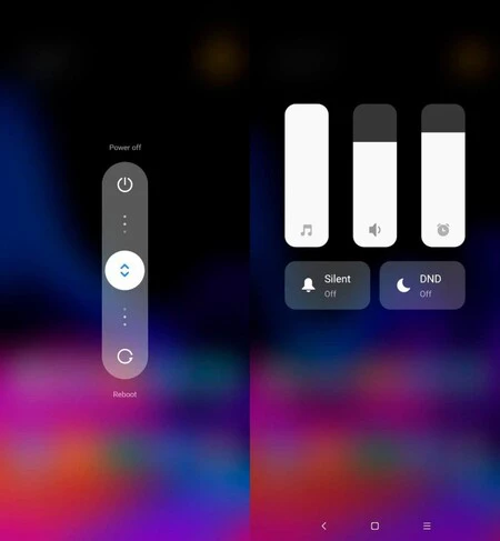ベータ版の新しい MIUI 12 メニューの外観。 XDA 開発者からの画像
