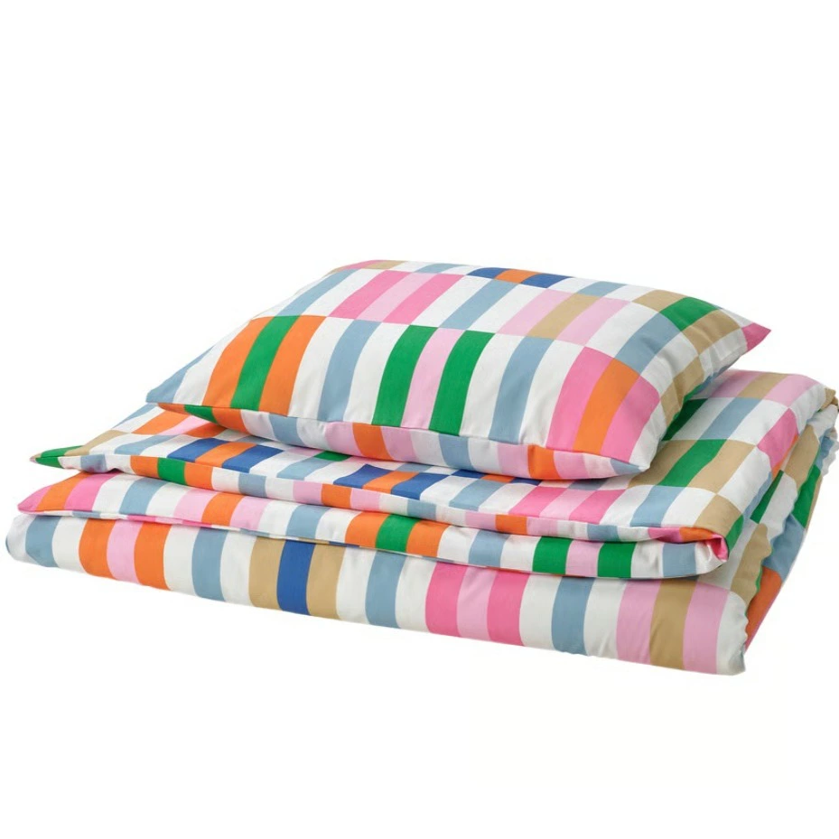 KLIBBKORSÖRT Funda nórdica con funda de almohada, multicolor, 150x200/50x60 cm