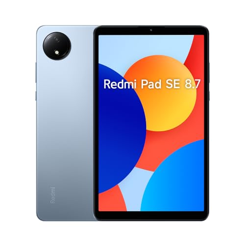 Xiaomi Redmi Pad SE 8,7" + Anillo de Soporte y Agarre – Tablet de 8,7” LCD (MediaTek Helio G85, 4GB de RAM, 64GB de ROM, WiFi + Bluetooth 5.3, batería de 6650 mAh), Azul (Versión ES)
