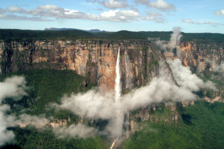 salto del angel en Venezuela