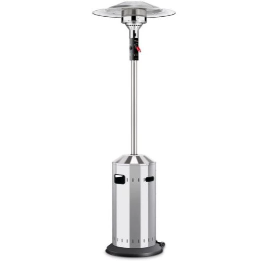 Estufa de gas para terraza y jardín ROMERO GARDEN GNOMO – Acero inoxidable, hasta 35 m², calefacción exterior eficiente
