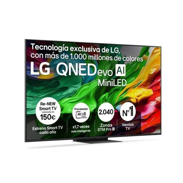 LG - TV QNED evo MiniLED AI 139cm (55') LG 55QNED86A6A, 4K Smart TV.