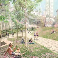 Plaza de España podría quedarse sin su paso de peatones gigante: la Comunidad de Madrid paraliza las obras