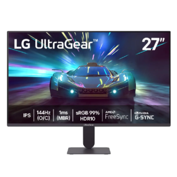 Monitor LG UltraGear 27G411A-B 27",FHD, 144Hz, 1ms (MBR), NVIDIA G-SYNC, AMD FreeSync, HDR10
