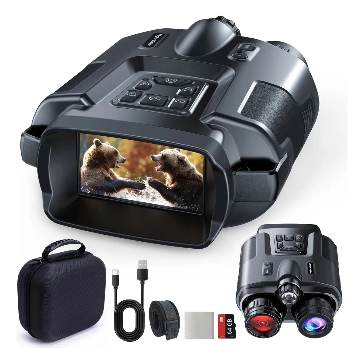 Binoculares digitales recargables (64GB)  