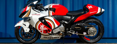 Le metió 200 CV más a su Suzuki Hayabusa y se puso a hacer pruebas en un aeropuerto. ¿El resultado? Casi sale volando 