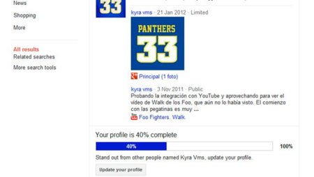 Google anima en su buscador a que los usuarios completen su perfil de Google+