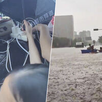 China acaba de encontrar una enorme tabla de salvación en mitad de sus inundaciones: coches eléctricos que son baterías móviles 