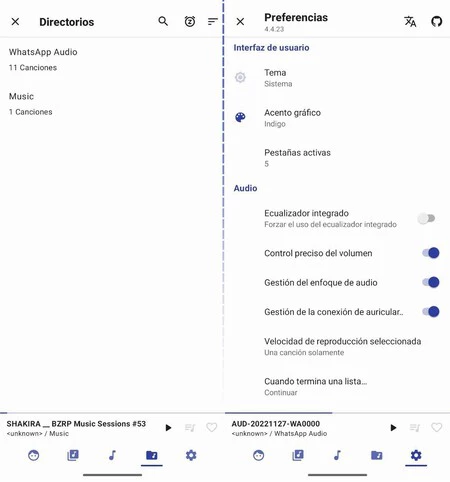 Music Player GO のインターフェイスは少し退屈に見えるかもしれませんが、それはその長所の 1 つです。