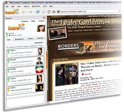 Bumpin, conversando con usuarios que visitan los mismos sitios web