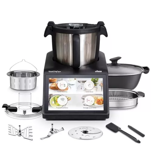 Ufesa TotalChef RK10 Robot Cocina Multifunción Inteligente, Pantalla Táctil 10", WIFI