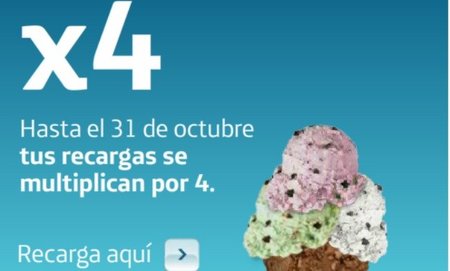 Tu recarga en Movistar se multiplica por cuatro