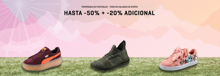 Temporada de festivales en Puma: calzado con hasta un 50% de descuento + 20% adicional