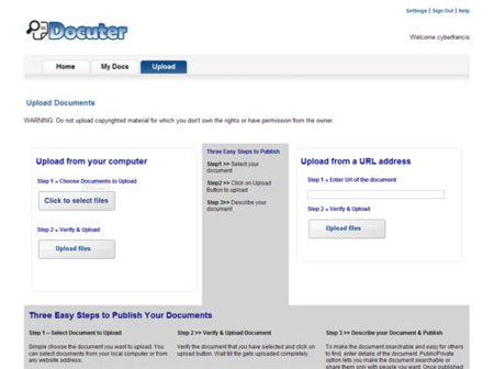 Docuter, sube y comparte tus documentos en Internet