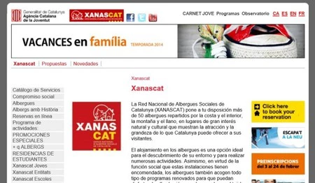 La red Xanascat de albergues catalanes hará un descuento del 15 % a las personas con discapacidad