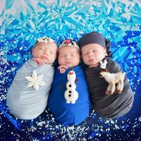 La adorable sesión de fotos de tres bebés inspirada en la película 'Frozen' 