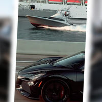 Recibió su Bugatti de 105 millones el mismo día que su nuevo barco: los puso a competir tras convencer a la policía