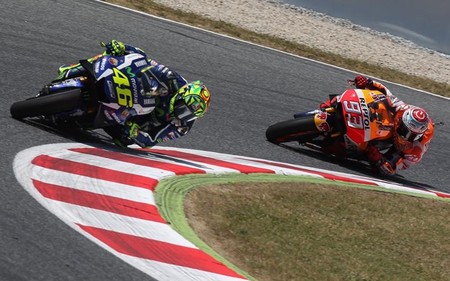 Valentino Rossi Marc Marquez Montmelo 2016