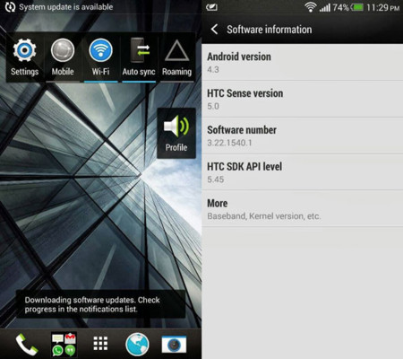 HTC One ya tiene Android 4.3