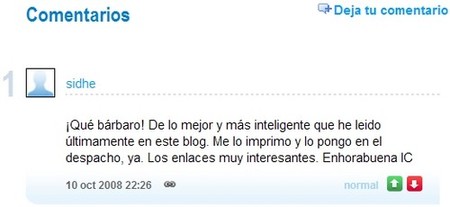 Votacion comentarios