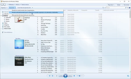 Windows Media Player Trasmision