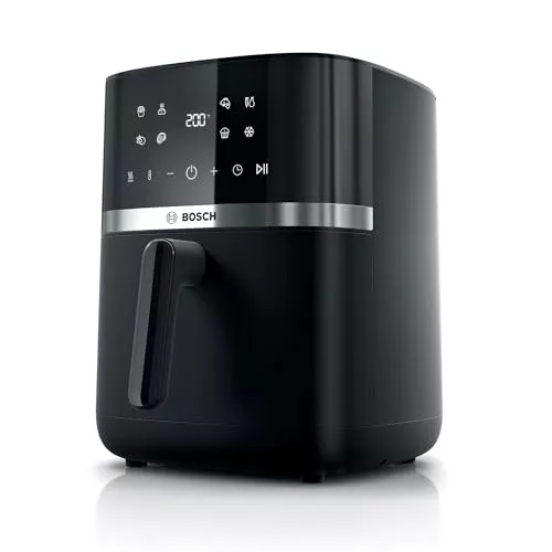 Bosch - Freidora de aire Serie 4 XL, capacidad de 6,1 L, 7 programas. Cocinado más rápido, Negro, MAF462B0, Air Fryer