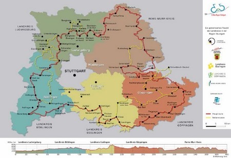 La región de Stuttgart, Alemania, crea una ruta de 400 km para bicicletas eléctricas