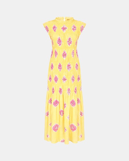 vestido nido de abeja