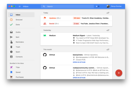 Inboxer, el cliente no oficial de Google Inbox para Windows, Mac y Linux