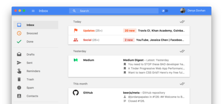 Inboxer, el cliente no oficial de Google Inbox para Windows, Mac y Linux