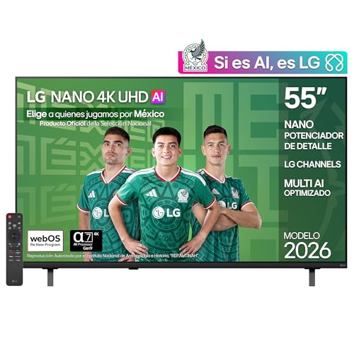 LG Pantalla 55 Pulgadas Nano 4K UHD AI | webOS 2026 | 55 pulgadas