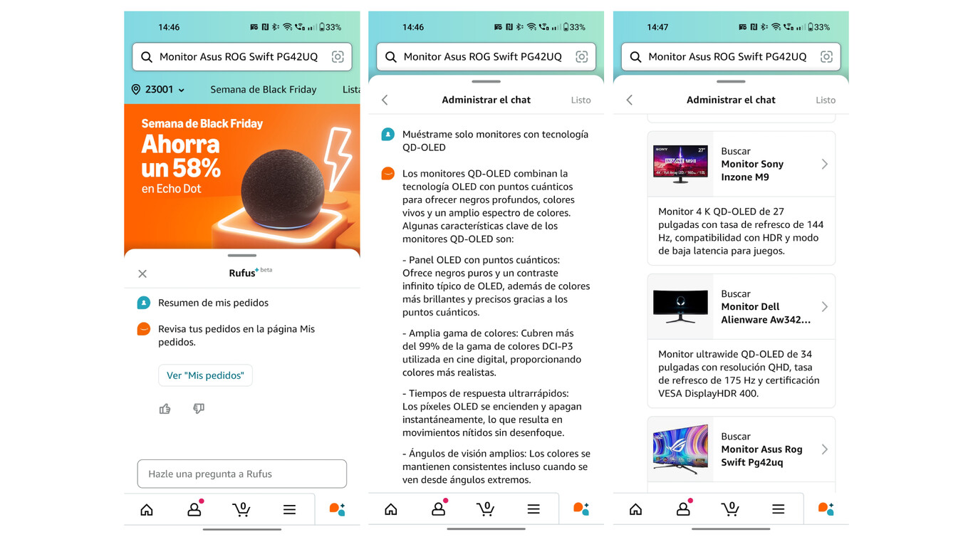 He probado la nueva IA de Amazon que funciona como guía de compras ...