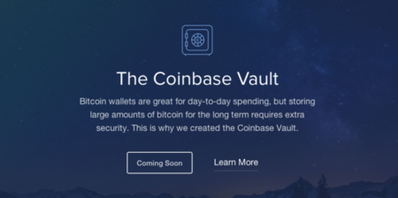 Con Vault, Coinbase se apunta al almacenamiento de grandes cantidades de bitcoins