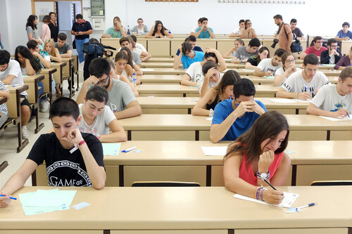 Alumnos en la selectividad